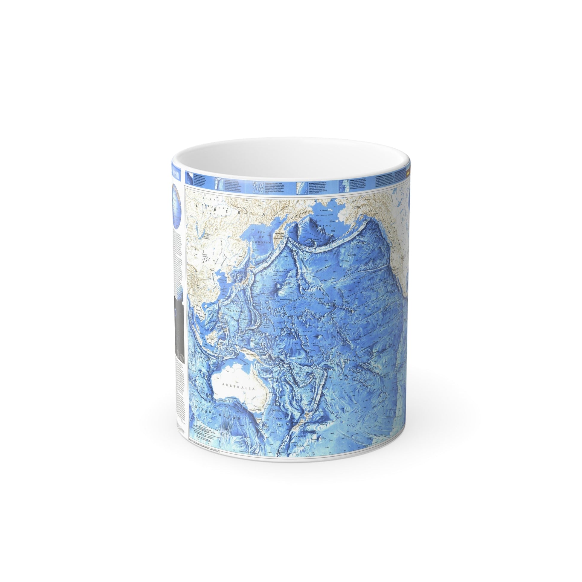 Pacific Ocean (1992) (Map) Color Changing Mug 11oz-11oz-The Sticker Space