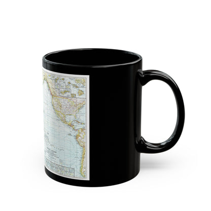 Pacific Ocean and the Bay of Bengal (1943) (Map) Black Coffee Mug-The Sticker Space