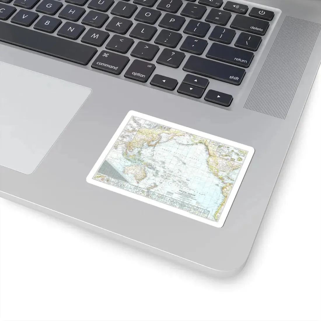 Pacific Ocean and the Bay of Bengal (1943) (Map) STICKER Vinyl Kiss-Cut Decal - The Sticker Space