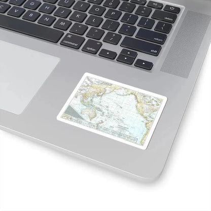 Pacific Ocean and the Bay of Bengal (1943) (Map) STICKER Vinyl Kiss-Cut Decal - The Sticker Space