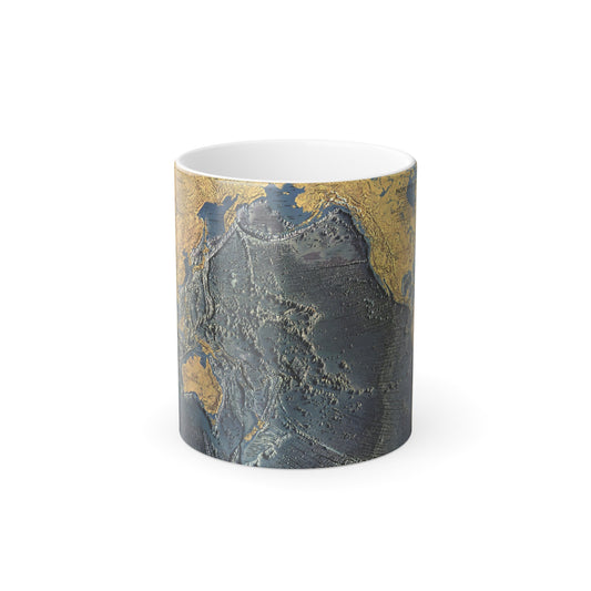 Pacific Ocean Floor (1969) (Map) Color Changing Mug 11oz-11oz-The Sticker Space