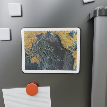 Pacific Ocean Floor (1969) (Map) Refrigerator Magnet-The Sticker Space