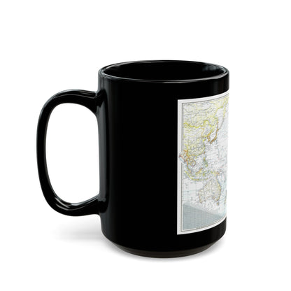 Pacific Ocean - Theater of War (1942) (Map) Black Coffee Mug-The Sticker Space