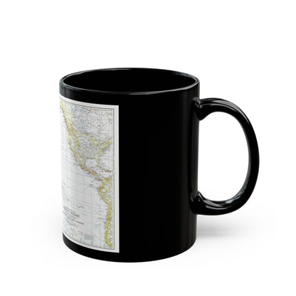 Pacific Ocean - Theater of War (1942) (Map) Black Coffee Mug-The Sticker Space