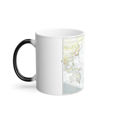 Pacific Ocean - Theater of War (1942) (Map) Color Changing Mug 11oz-11oz-The Sticker Space