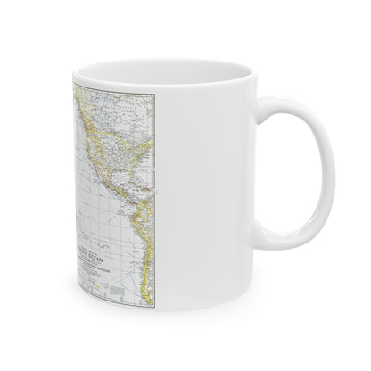 Pacific Ocean - Theater of War (1942) (Map) White Coffee Mug-The Sticker Space