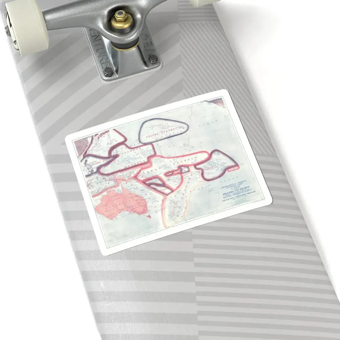 Pacific - Sovereignty and Mandate Boundary Lines (1921) (Map) STICKER Vinyl Kiss-Cut Decal - The Sticker Space