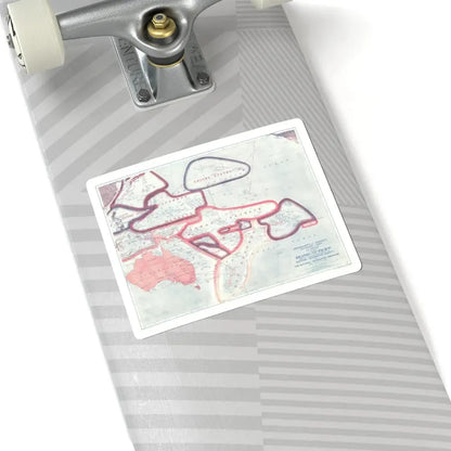 Pacific - Sovereignty and Mandate Boundary Lines (1921) (Map) STICKER Vinyl Kiss-Cut Decal - The Sticker Space