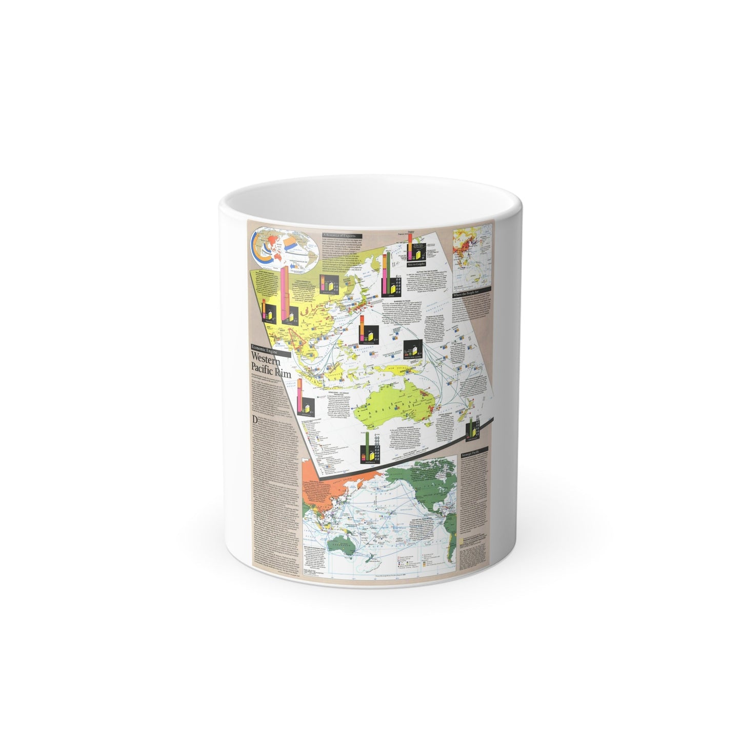 Pacific - Western Rim (1989) (Map) Color Changing Mug 11oz-11oz-The Sticker Space