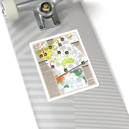 Pacific - Western Rim (1989) (Map) STICKER Vinyl Kiss-Cut Decal - The Sticker Space