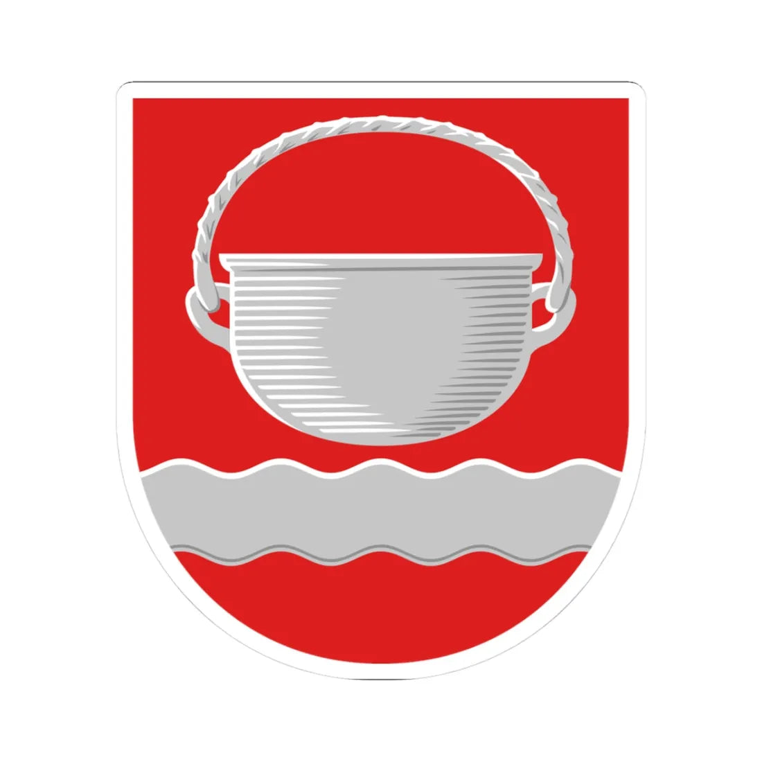 Padasjoki.vaakuna (Finland) (Coat of Arms) STICKER Vinyl Kiss-Cut Decal 3 Inch White - The Sticker Space