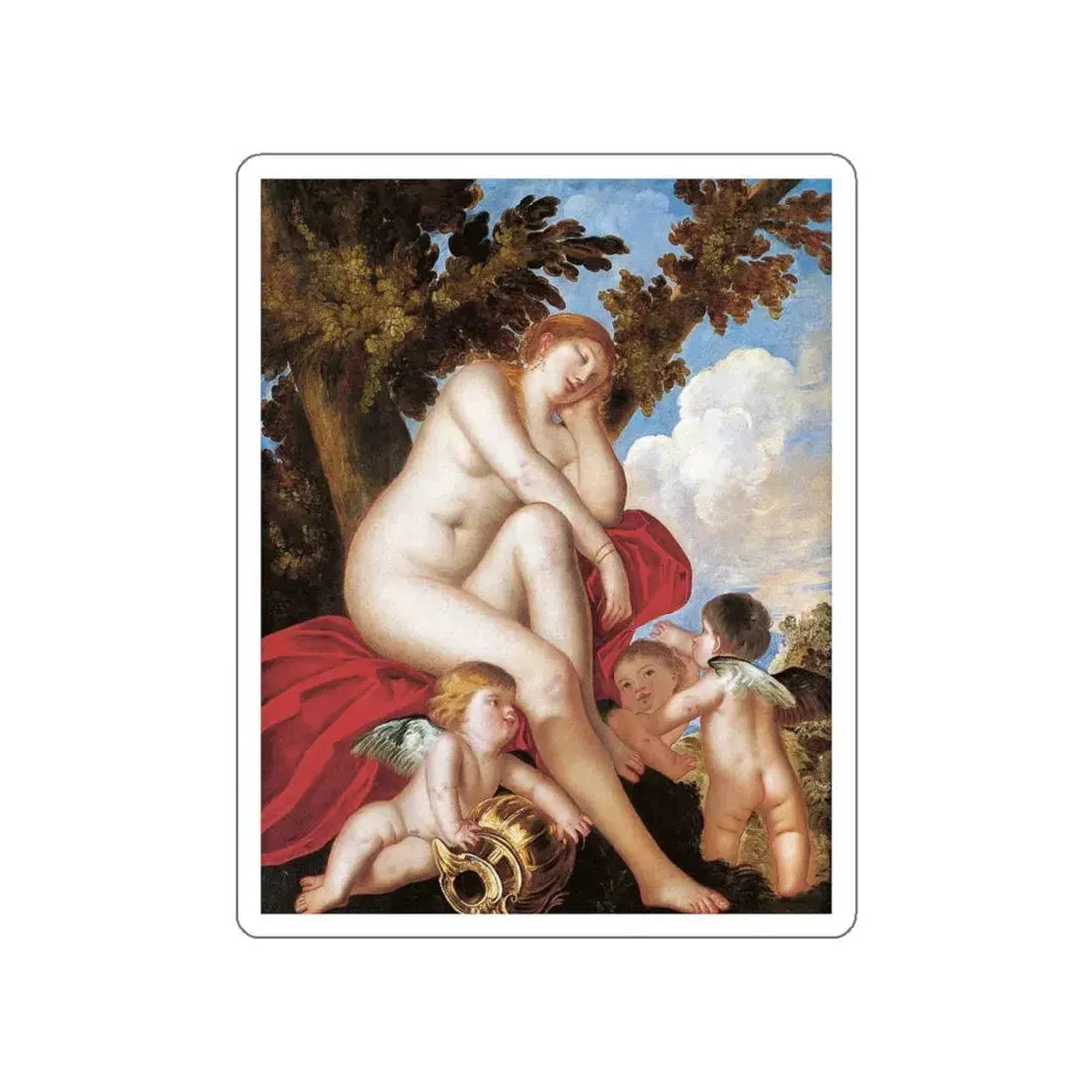 PADOVANINO - Sleeping Venus with Putti (Artwork) STICKER Vinyl Die-Cut Decal - The Sticker Space