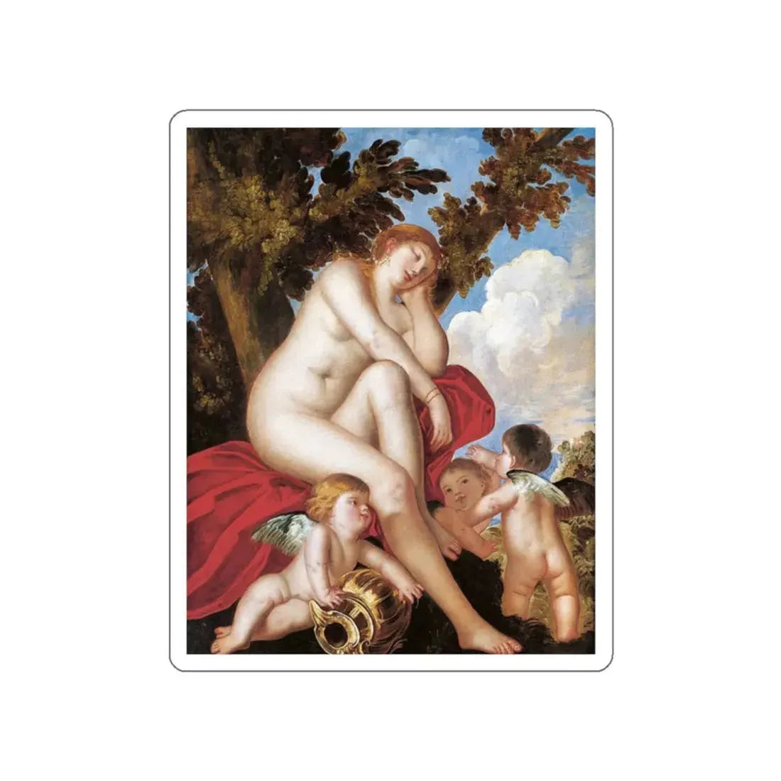 PADOVANINO - Sleeping Venus with Putti (Artwork) STICKER Vinyl Die-Cut Decal - The Sticker Space