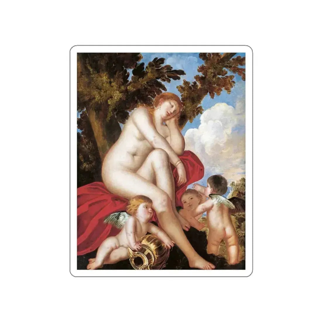 PADOVANINO - Sleeping Venus with Putti (Artwork) STICKER Vinyl Die-Cut Decal White Die-Cut 2 Inch - The Sticker Space