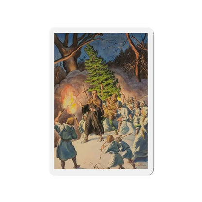 Pagan Christmas, magazine illustration, circa 1950 (Magazine Illustration) Refrigerator Magnet - The Sticker Space