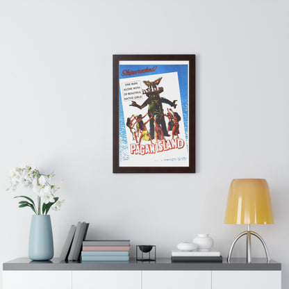 PAGAN ISLAND 1961 - Framed Movie Poster-The Sticker Space