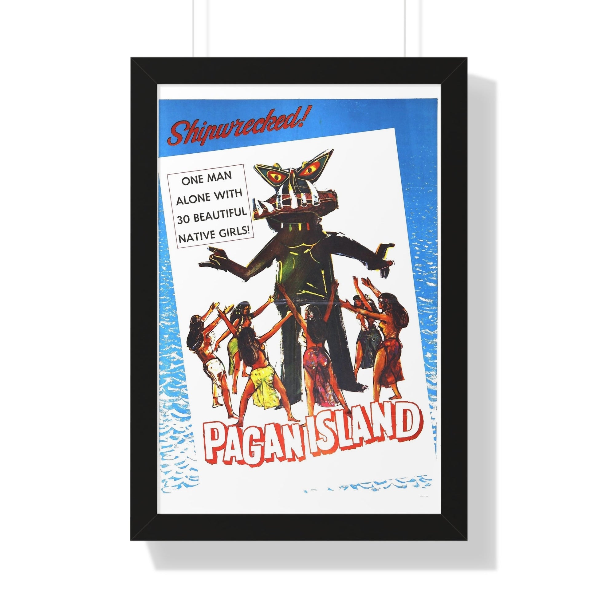 PAGAN ISLAND 1961 - Framed Movie Poster-16″ x 24″-The Sticker Space