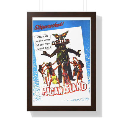 PAGAN ISLAND 1961 - Framed Movie Poster-16″ x 24″-The Sticker Space