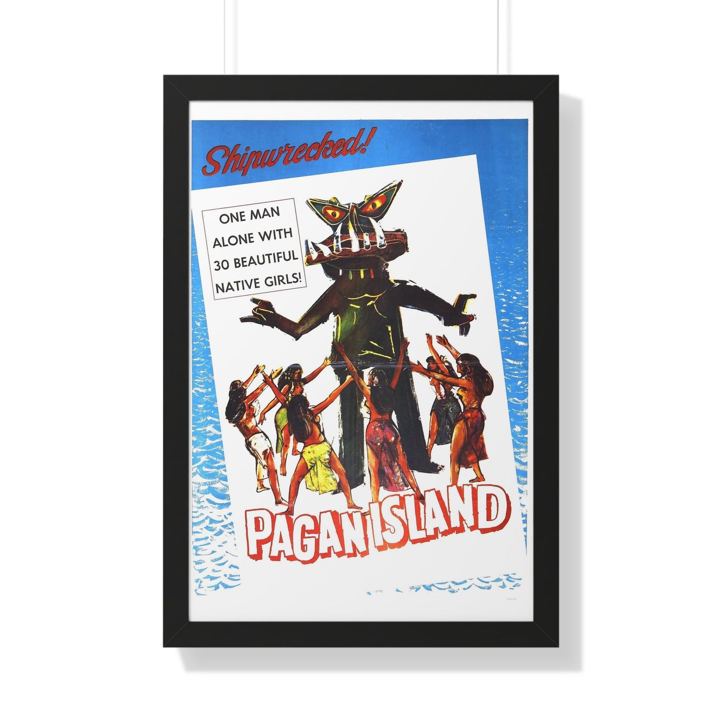 PAGAN ISLAND 1961 - Framed Movie Poster-20" x 30"-The Sticker Space