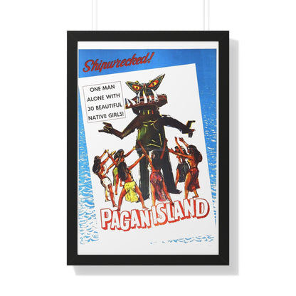 PAGAN ISLAND 1961 - Framed Movie Poster-20" x 30"-The Sticker Space