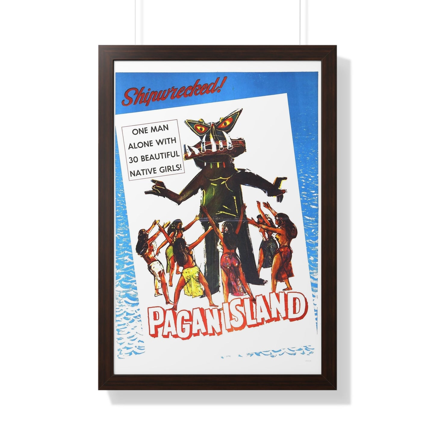 PAGAN ISLAND 1961 - Framed Movie Poster-20" x 30"-The Sticker Space