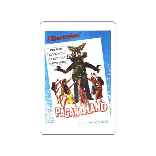 PAGAN ISLAND 1961 Movie Poster STICKER Vinyl Die-Cut Decal 2 Inch - The Sticker Space