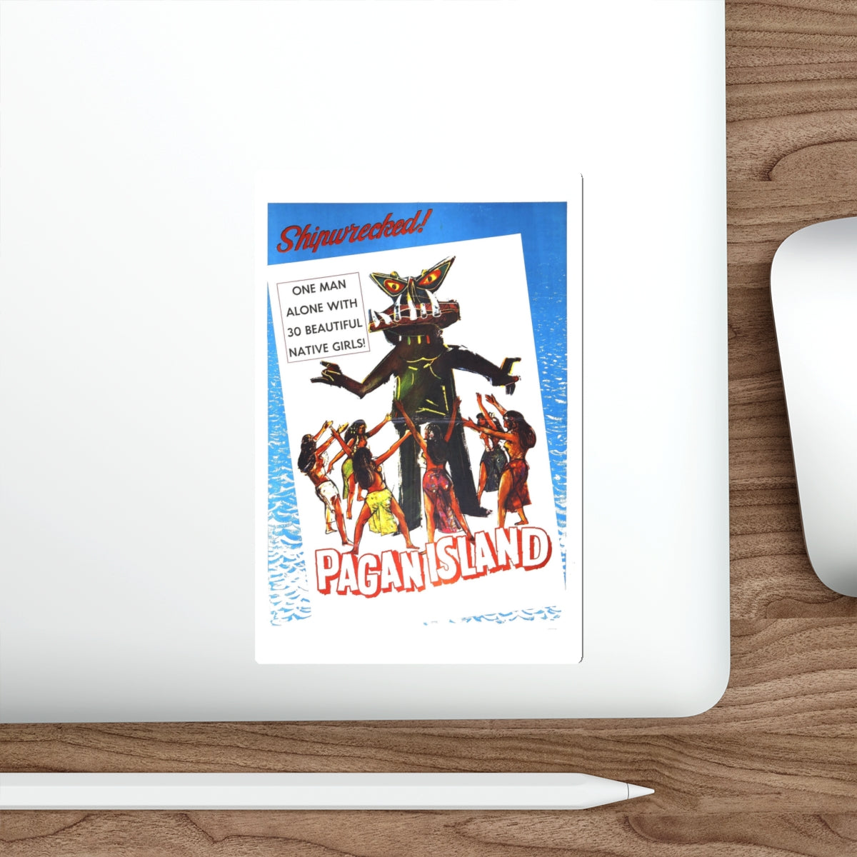 PAGAN ISLAND 1961 Movie Poster STICKER Vinyl Die-Cut Decal-The Sticker Space