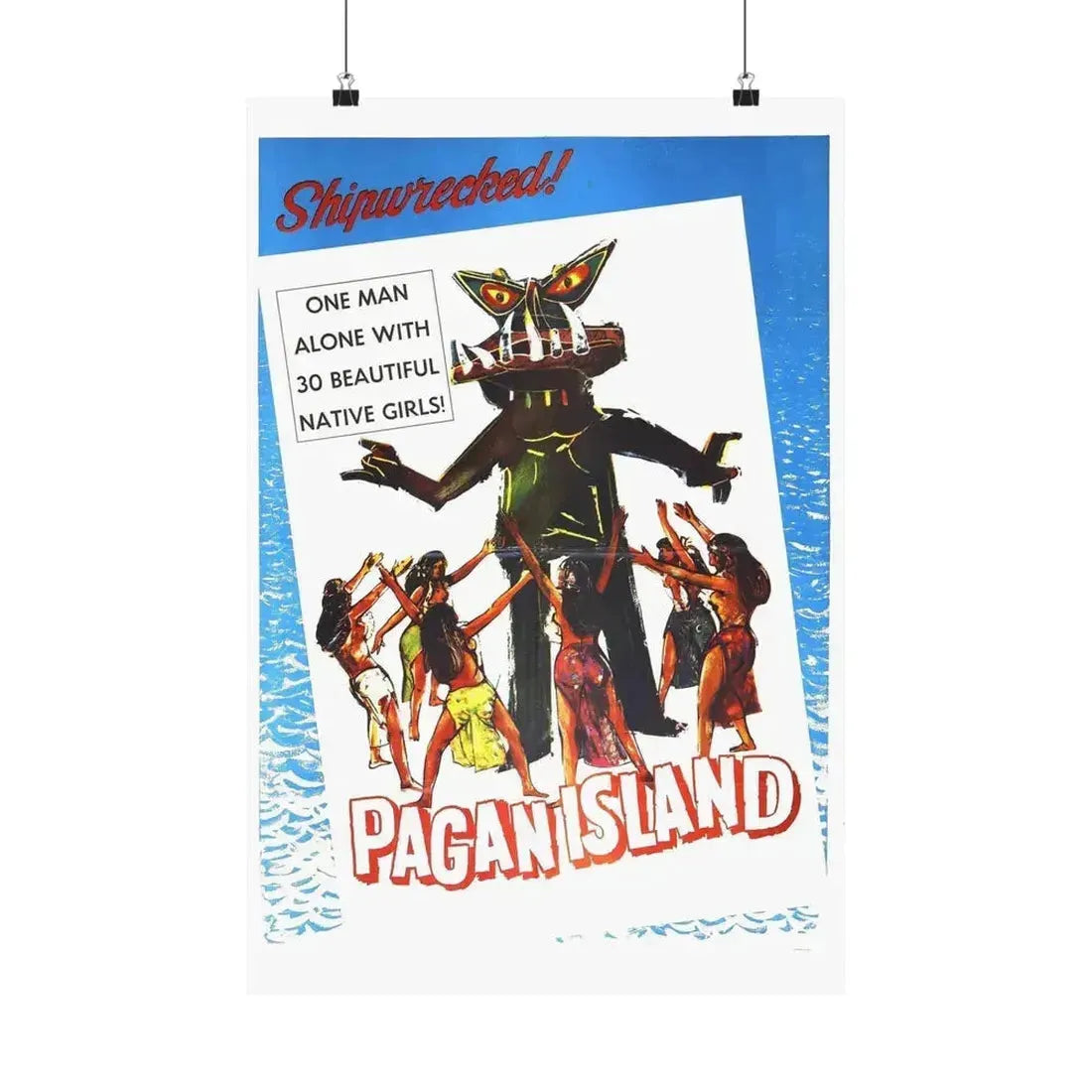 PAGAN ISLAND 1961 - Paper Movie Poster 16″ x 24″ Matte - The Sticker Space