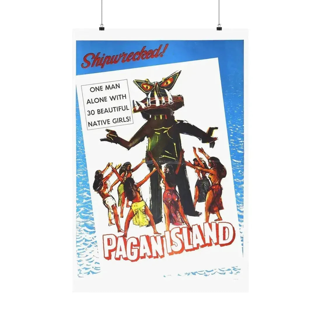 PAGAN ISLAND 1961 - Paper Movie Poster 24″ x 36″ Matte - The Sticker Space
