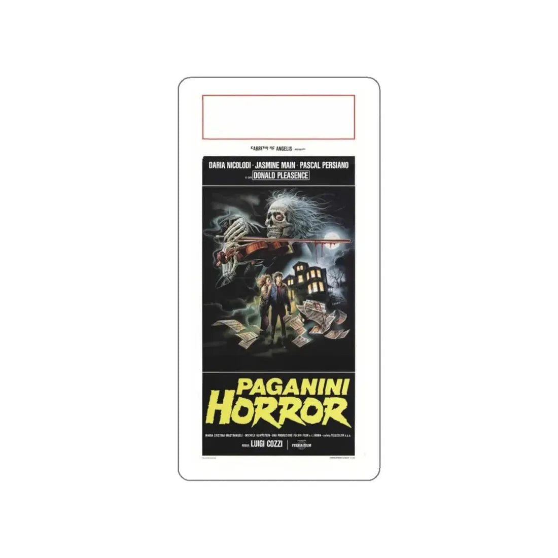 PAGANINI HORROR 1988 Movie Poster STICKER Vinyl Die-Cut Decal 6 Inch - The Sticker Space
