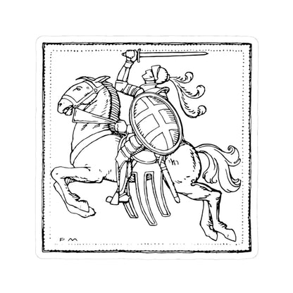 Pahonia. Пагоня 1918 2 (Belarus) (Coat of Arms) STICKER Vinyl Kiss-Cut Decal 3 Inch White - The Sticker Space