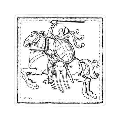 Pahonia. Пагоня 1918 2 (Belarus) (Coat of Arms) STICKER Vinyl Kiss-Cut Decal 4 Inch White - The Sticker Space