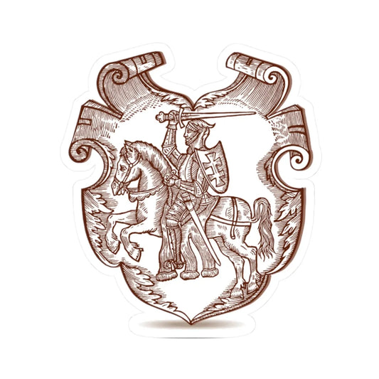 Pahonia. Пагоня A. Guagnini 1578 (Belarus) (Coat of Arms) STICKER Vinyl Kiss-Cut Decal 2 Inch White - The Sticker Space