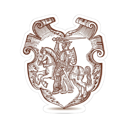 Pahonia. Пагоня A. Guagnini 1578 (Belarus) (Coat of Arms) STICKER Vinyl Kiss-Cut Decal 4 Inch White - The Sticker Space