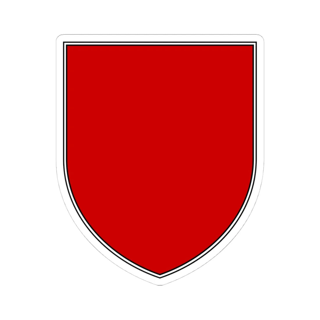 Pahonia-contour bg-shield-arms double black edge (Belarus) (Coat of Arms) STICKER Vinyl Kiss-Cut Decal 4 Inch White - The Sticker Space