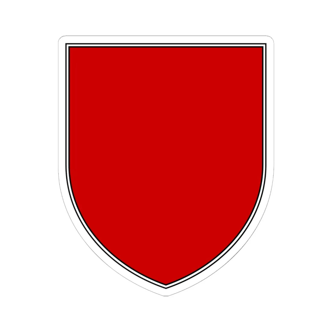 Pahonia-contour bg-shield-arms double black edge (Belarus) (Coat of Arms) STICKER Vinyl Kiss-Cut Decal 6 Inch White - The Sticker Space