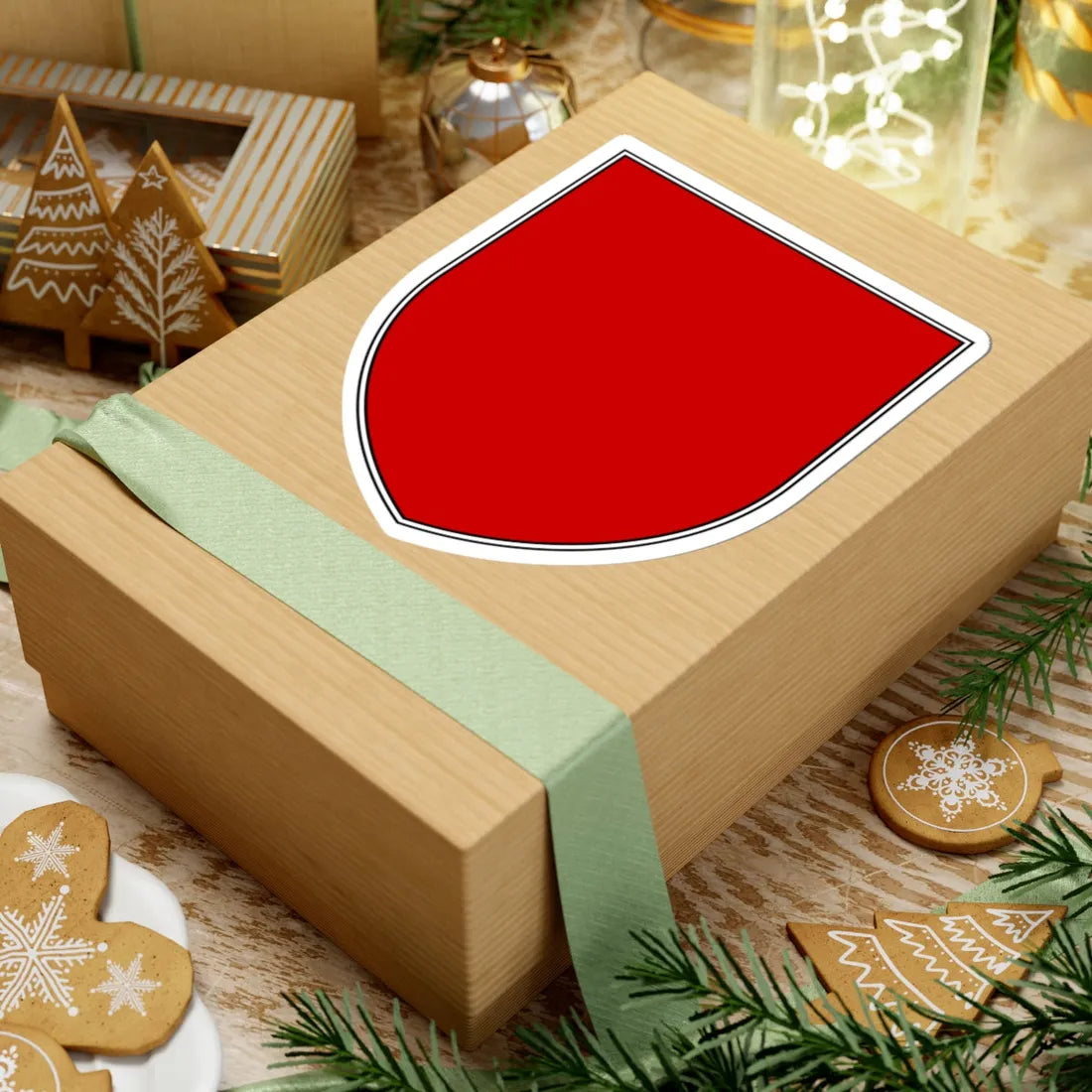 Pahonia-contour bg-shield-arms double black edge (Belarus) (Coat of Arms) STICKER Vinyl Kiss-Cut Decal - The Sticker Space