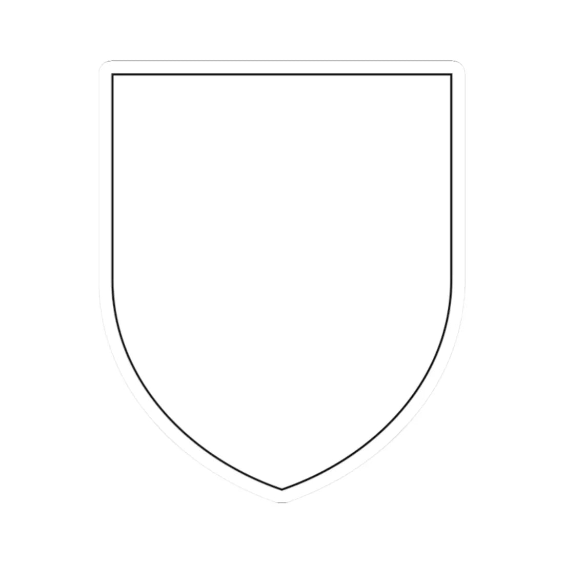 Pahonia-contour bg-shield-arms white filled (Belarus) (Coat of Arms) STICKER Vinyl Kiss-Cut Decal 2 Inch White - The Sticker Space