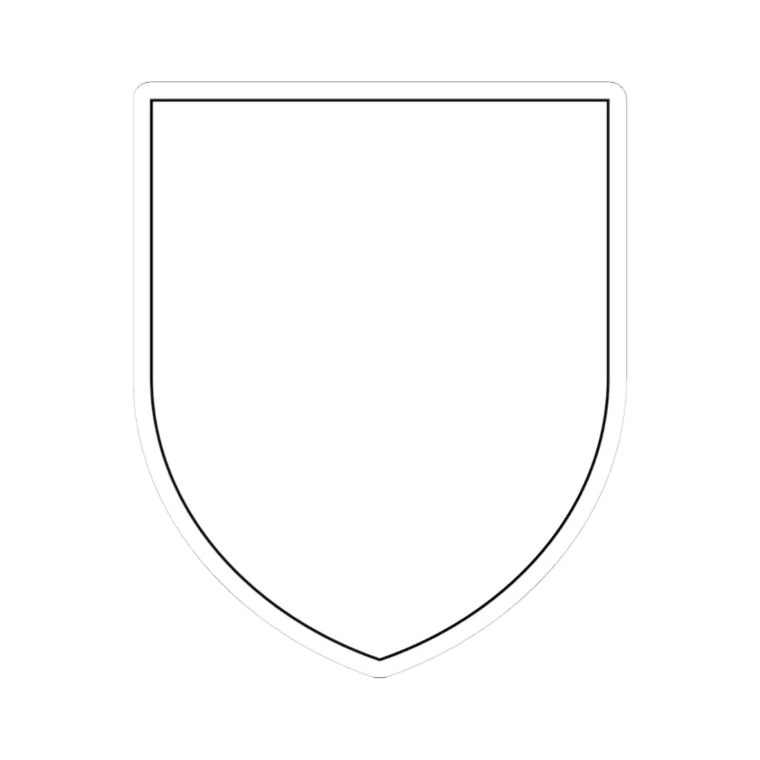 Pahonia-contour bg-shield-arms white filled (Belarus) (Coat of Arms) STICKER Vinyl Kiss-Cut Decal 3 Inch White - The Sticker Space