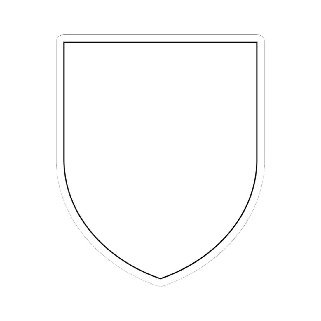 Pahonia-contour bg-shield-arms white filled (Belarus) (Coat of Arms) STICKER Vinyl Kiss-Cut Decal 4 Inch White - The Sticker Space