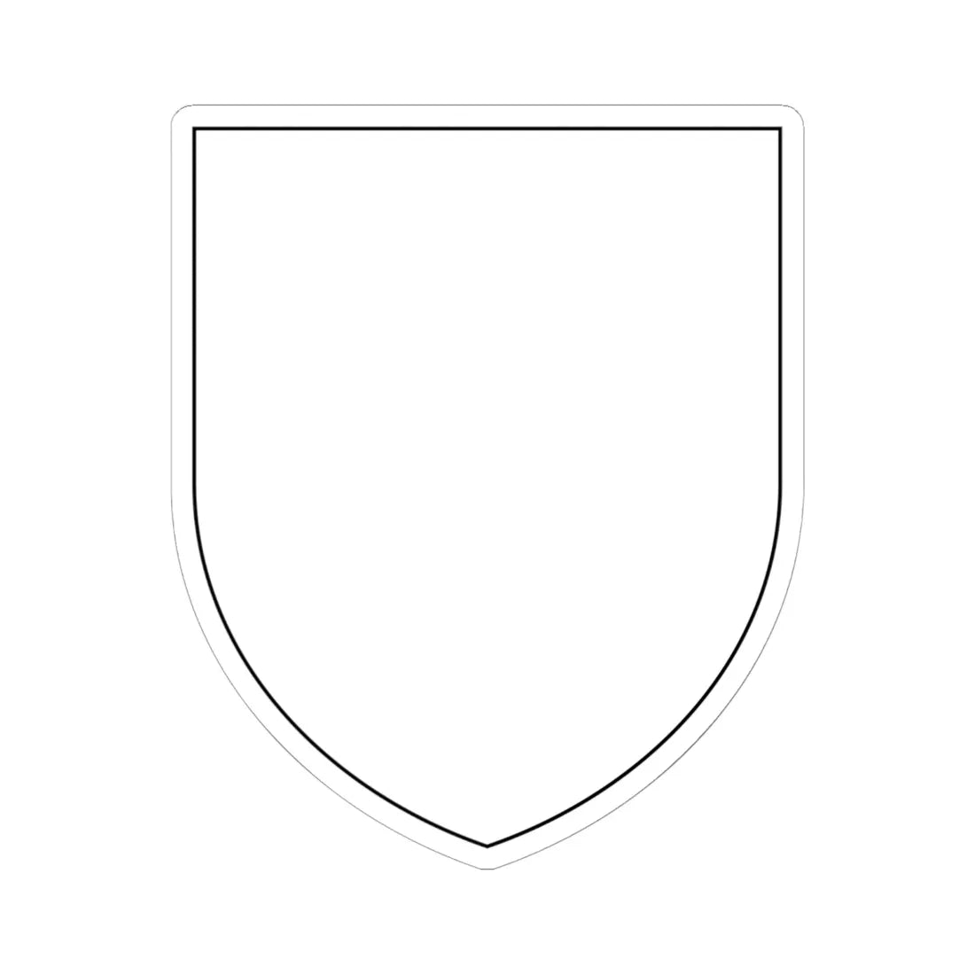 Pahonia-contour bg-shield-arms white filled (Belarus) (Coat of Arms) STICKER Vinyl Kiss-Cut Decal 6 Inch White - The Sticker Space