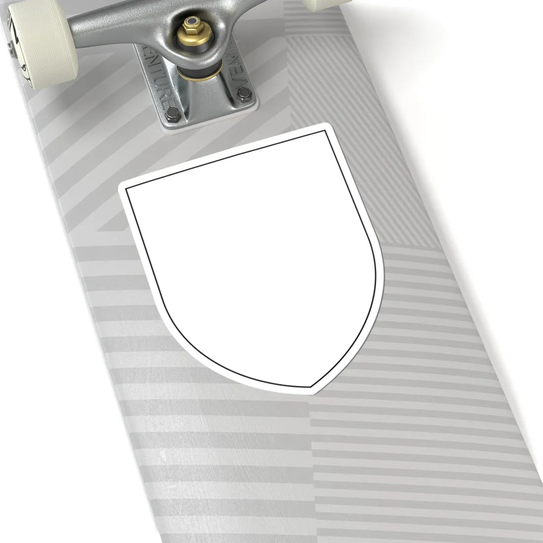 Pahonia-contour bg-shield-arms white filled (Belarus) (Coat of Arms) STICKER Vinyl Kiss-Cut Decal - The Sticker Space