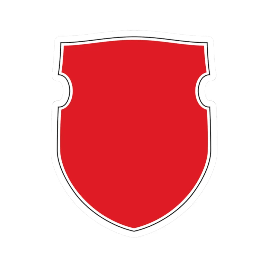 Pahonia-contour bg-shield black edge (Belarus) (Coat of Arms) STICKER Vinyl Kiss-Cut Decal 2 Inch White - The Sticker Space