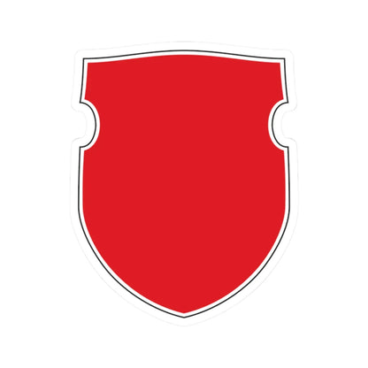 Pahonia-contour bg-shield black edge (Belarus) (Coat of Arms) STICKER Vinyl Kiss-Cut Decal 2 Inch White - The Sticker Space