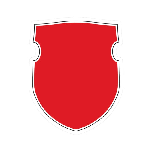 Pahonia-contour bg-shield black edge (Belarus) (Coat of Arms) STICKER Vinyl Kiss-Cut Decal 2 Inch White - The Sticker Space