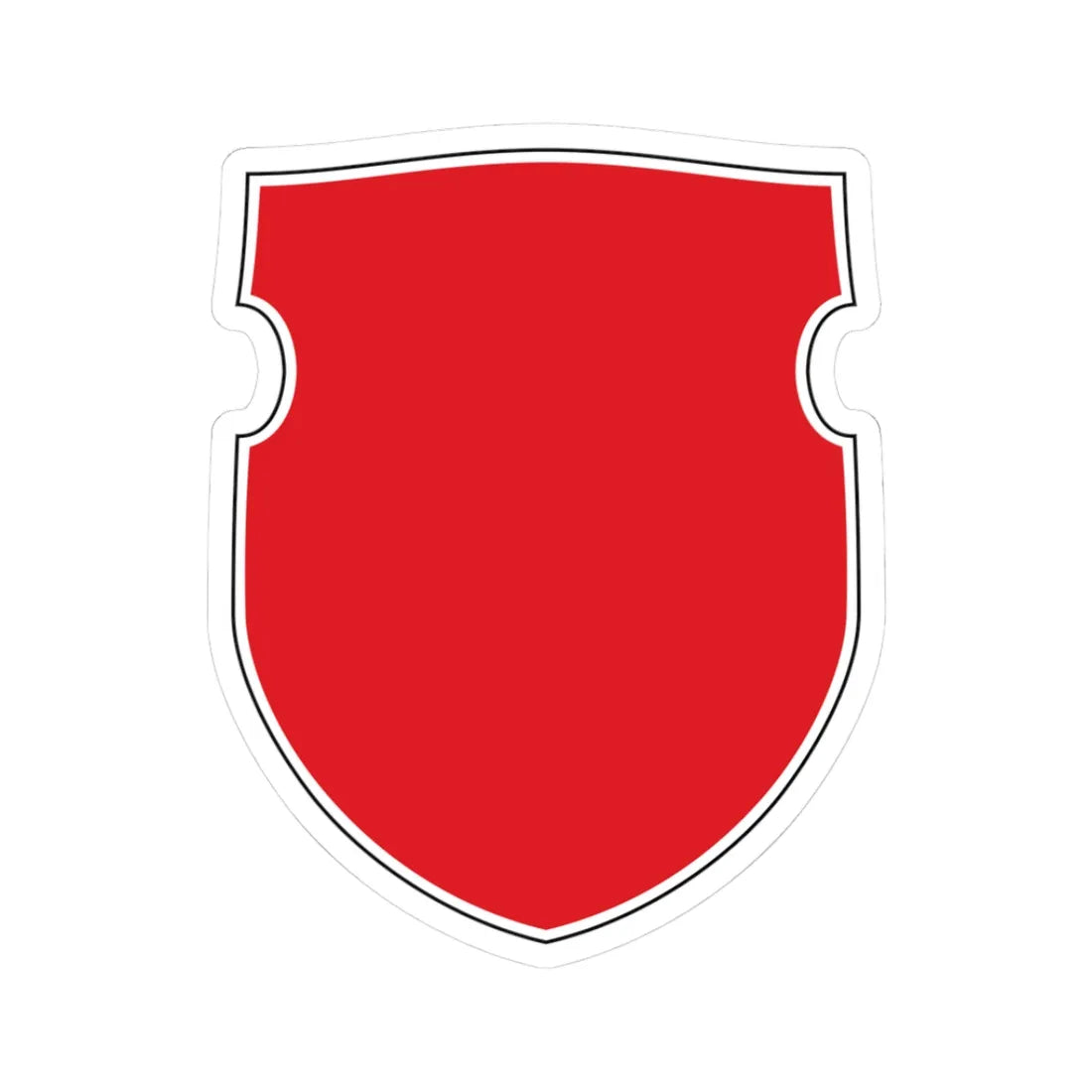 Pahonia-contour bg-shield black edge (Belarus) (Coat of Arms) STICKER Vinyl Kiss-Cut Decal 3 Inch White - The Sticker Space