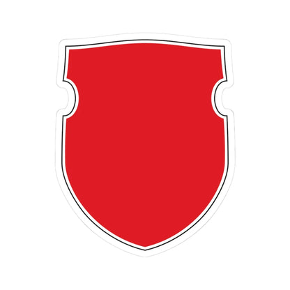 Pahonia-contour bg-shield black edge (Belarus) (Coat of Arms) STICKER Vinyl Kiss-Cut Decal 3 Inch White - The Sticker Space