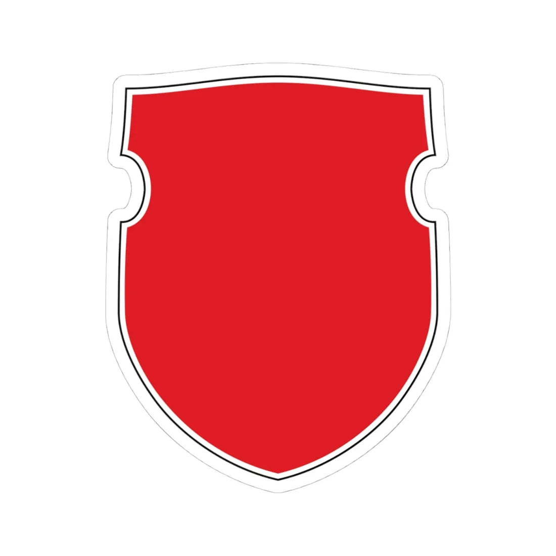 Pahonia-contour bg-shield black edge (Belarus) (Coat of Arms) STICKER Vinyl Kiss-Cut Decal 4 Inch White - The Sticker Space