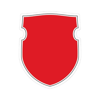 Pahonia-contour bg-shield black edge (Belarus) (Coat of Arms) STICKER Vinyl Kiss-Cut Decal 4 Inch White - The Sticker Space