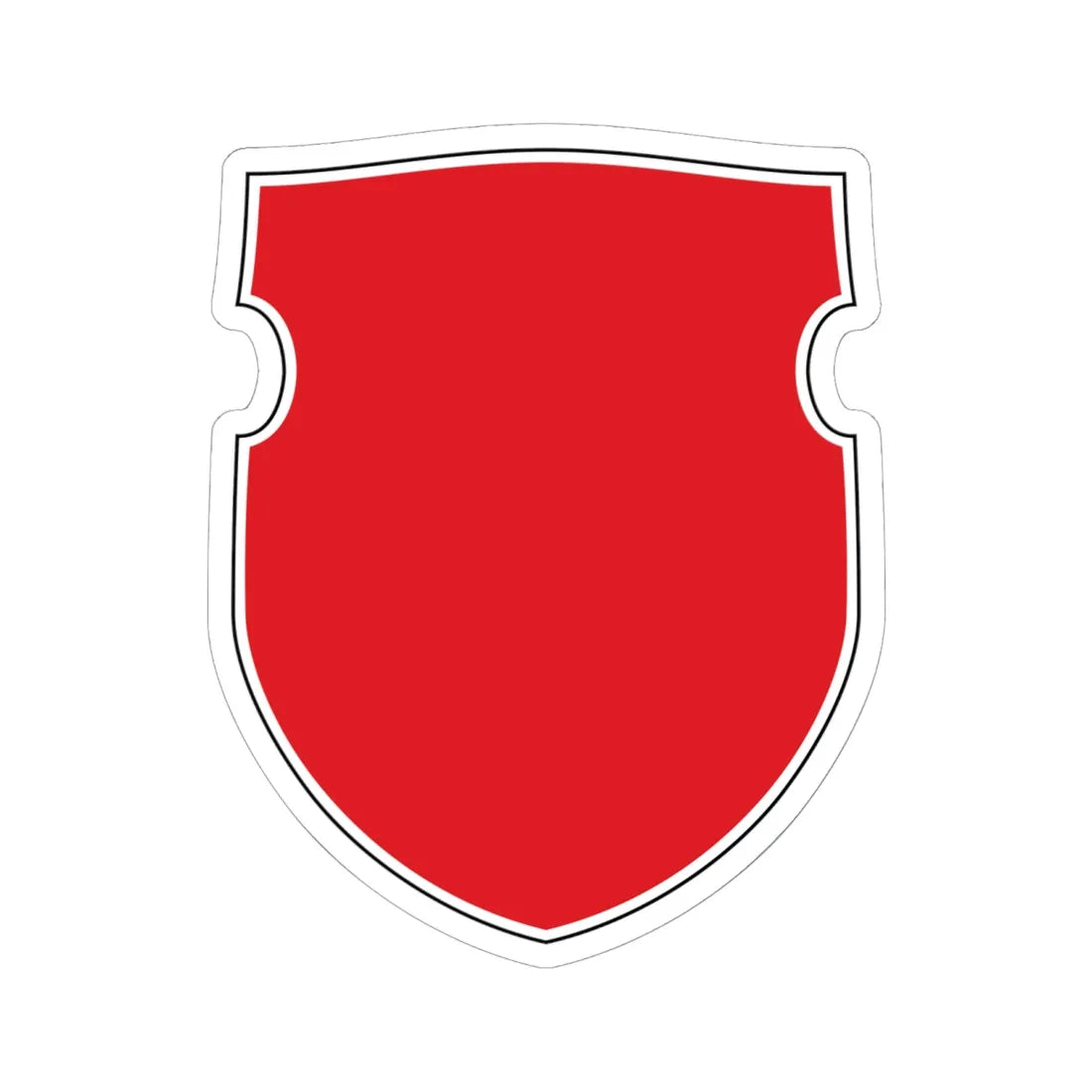 Pahonia-contour bg-shield black edge (Belarus) (Coat of Arms) STICKER Vinyl Kiss-Cut Decal 6 Inch White - The Sticker Space